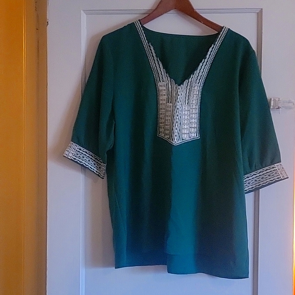 New without tags green blouse
